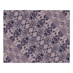 Violet Textured Mosaic Ornate Print Double Sided Flano Blanket (large)  by dflcprintsclothing