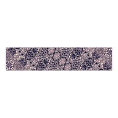 Violet Textured Mosaic Ornate Print Velvet Scrunchie