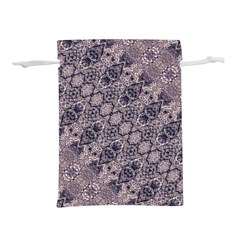 Violet Textured Mosaic Ornate Print Lightweight Drawstring Pouch (s) by dflcprintsclothing