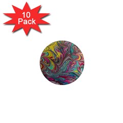 Abstract Marbling Swirls 1  Mini Magnet (10 Pack)  by kaleidomarblingart