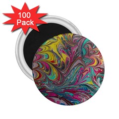 Abstract Marbling Swirls 2 25  Magnets (100 Pack)  by kaleidomarblingart