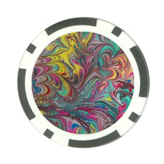 Abstract Marbling Swirls Poker Chip Card Guard (10 Pack) by kaleidomarblingart