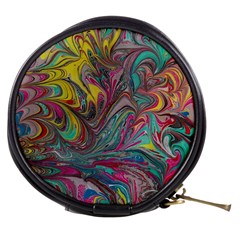 Abstract Marbling Swirls Mini Makeup Bag by kaleidomarblingart