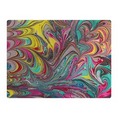 Abstract Marbling Swirls Double Sided Flano Blanket (mini)  by kaleidomarblingart