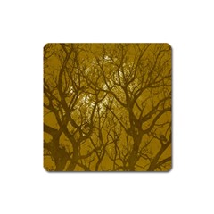 Forest Landscape Illustration 2 Square Magnet by dflcprintsclothing