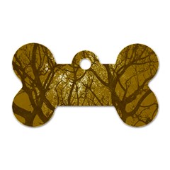 Forest Landscape Illustration 2 Dog Tag Bone (two Sides) by dflcprintsclothing