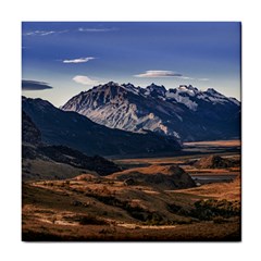 Mountain Patagonian Landscape, Santa Cruz, Argentina Tile Coaster by dflcprintsclothing