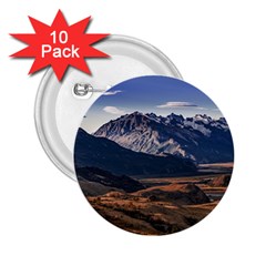 Mountain Patagonian Landscape, Santa Cruz, Argentina 2 25  Buttons (10 Pack)  by dflcprintsclothing