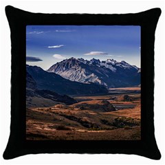 Mountain Patagonian Landscape, Santa Cruz, Argentina Throw Pillow Case (black)