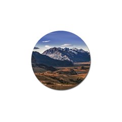 Mountain Patagonian Landscape, Santa Cruz, Argentina Golf Ball Marker by dflcprintsclothing