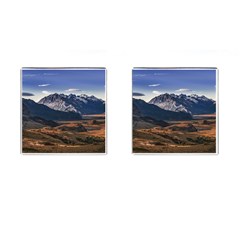 Mountain Patagonian Landscape, Santa Cruz, Argentina Cufflinks (square) by dflcprintsclothing