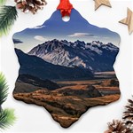 Mountain Patagonian Landscape, Santa Cruz, Argentina Ornament (Snowflake) Front