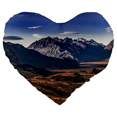 Mountain Patagonian Landscape, Santa Cruz, Argentina Large 19  Premium Heart Shape Cushions by dflcprintsclothing