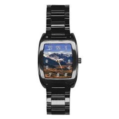 Mountain Patagonian Landscape, Santa Cruz, Argentina Stainless Steel Barrel Watch by dflcprintsclothing