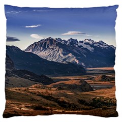 Mountain Patagonian Landscape, Santa Cruz, Argentina Large Flano Cushion Case (one Side) by dflcprintsclothing