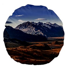 Mountain Patagonian Landscape, Santa Cruz, Argentina Large 18  Premium Flano Round Cushions by dflcprintsclothing