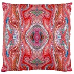 Intricate red marbling Large Cushion Case (One Side) Front