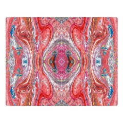 Intricate Red Marbling Double Sided Flano Blanket (large)  by kaleidomarblingart