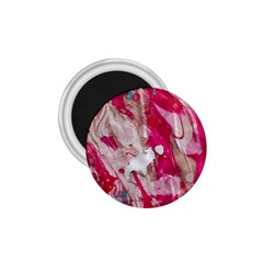 Magenta On Pink 1 75  Magnets by kaleidomarblingart