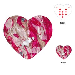 Magenta On Pink Playing Cards Single Design (heart) by kaleidomarblingart