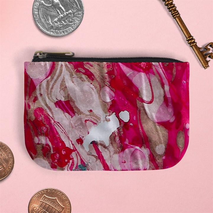 Magenta on pink Mini Coin Purse