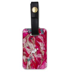 Magenta On Pink Luggage Tag (one Side) by kaleidomarblingart