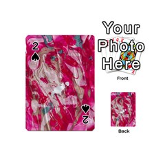 Magenta On Pink Playing Cards 54 Designs (mini) by kaleidomarblingart