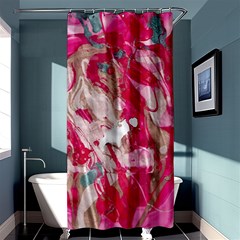 Magenta On Pink Shower Curtain 36  X 72  (stall)  by kaleidomarblingart