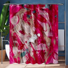 Magenta On Pink Shower Curtain 60  X 72  (medium)  by kaleidomarblingart