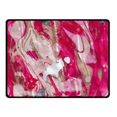 Magenta On Pink Double Sided Fleece Blanket (small)  by kaleidomarblingart