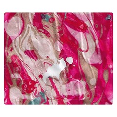 Magenta On Pink Double Sided Flano Blanket (small)  by kaleidomarblingart