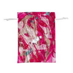 Magenta On Pink Lightweight Drawstring Pouch (l) by kaleidomarblingart