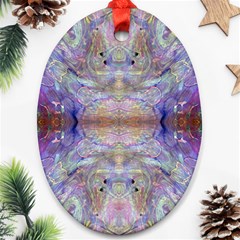 Amethyst Marbling Ornament (oval) by kaleidomarblingart