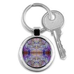 Amethyst Marbling Key Chain (round) by kaleidomarblingart