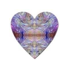 Amethyst Marbling Heart Magnet by kaleidomarblingart