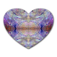 Amethyst Marbling Heart Mousepads by kaleidomarblingart