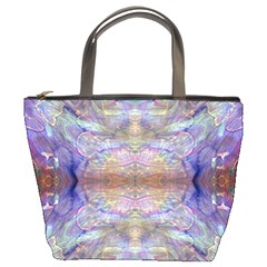 Amethyst Marbling Bucket Bag by kaleidomarblingart