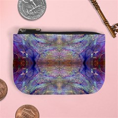 Amethyst Marbling Mini Coin Purse by kaleidomarblingart