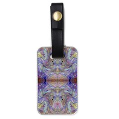 Amethyst Marbling Luggage Tag (one Side) by kaleidomarblingart