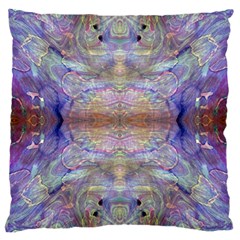 Amethyst Marbling Large Cushion Case (one Side) by kaleidomarblingart