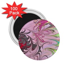 Petals With Marbling 2 25  Magnets (100 Pack)  by kaleidomarblingart