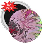 Petals with marbling 3  Magnets (100 pack) Front