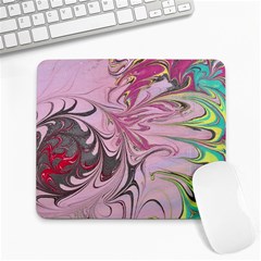 Petals With Marbling Large Mousepads by kaleidomarblingart