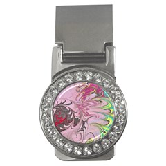 Petals With Marbling Money Clips (cz)  by kaleidomarblingart