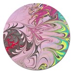 Petals with marbling Magnet 5  (Round) Front