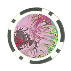 Petals With Marbling Poker Chip Card Guard (10 Pack) by kaleidomarblingart