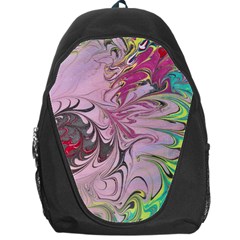 Petals With Marbling Backpack Bag by kaleidomarblingart