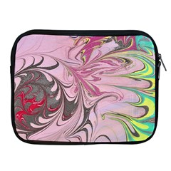 Petals With Marbling Apple Ipad 2/3/4 Zipper Cases by kaleidomarblingart