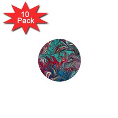 Psychedelic Marbling Patterns Iv 1  Mini Buttons (10 Pack)  by kaleidomarblingart