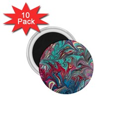 Psychedelic Marbling Patterns Iv 1 75  Magnets (10 Pack)  by kaleidomarblingart